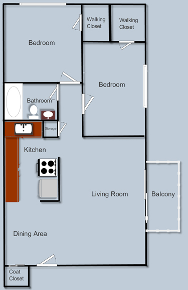 2 Bedrooms Apartment Black River Community